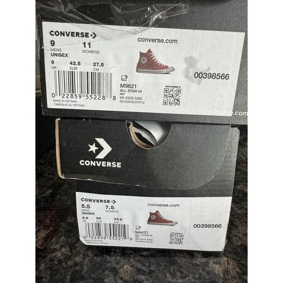 Converse Unisex CT All Star Hi M9621 Red Casual Shoes Sneakers Sz 9 M. 11 W. - Picture 6 of 6